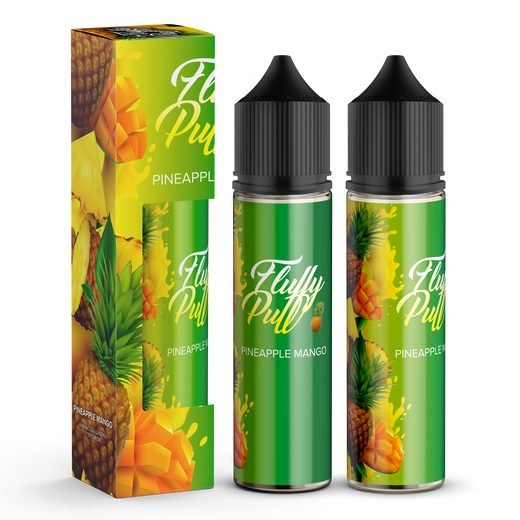Набор органической жидкости Fluffy Puff Pineapple Mango (Ананас Манго) 60 мл 3 мг