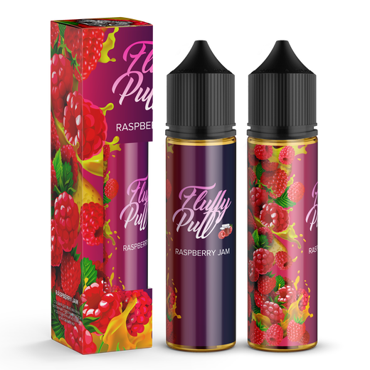 Набір органічної рідини Fluffy Puff Raspberry Jam (Малиновий джем) 60 мл 1 мг