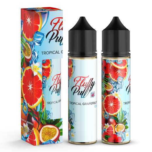 Набір органічної рідини Fluffy Puff Tropical Grapefruit Ice (Грейпфрут Маракуя Лід) 60 мл 3 мг