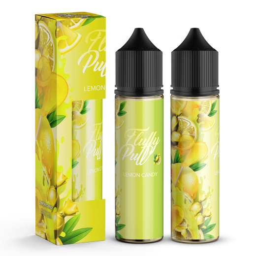 Набір органічної рідини Fluffy Puff Lemon Candy (Лимонна цукерка) 60 мл 3 мг