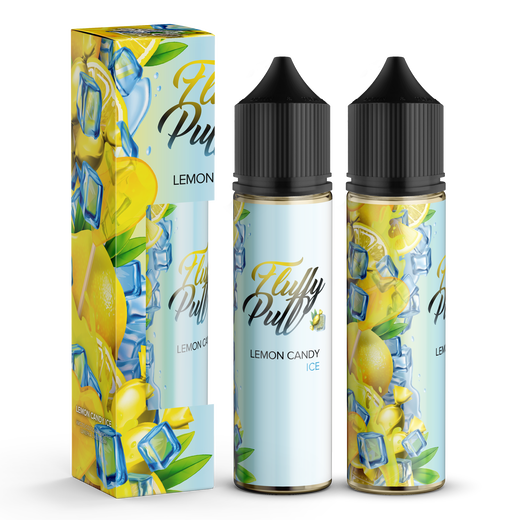 Набір органічної рідини Fluffy Puff Lemon Candy Ice (Лимонна цукерка Лід) 60 мл 1 мг