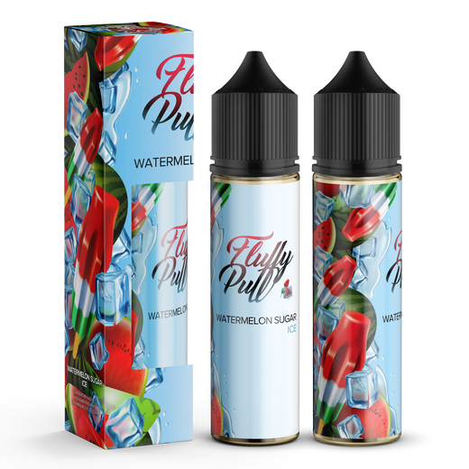 Набор органической жидкости Fluffy Puff Watermelon Sugar Ice (Сладкий арбуз Лед) 60 мл 1 мг