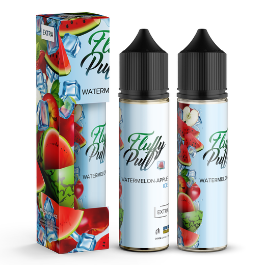 Набір Fluffy Puff без нікотину Watermelon Apple Ice (Кавун Яблуко Лід) 60 мл 0 мг