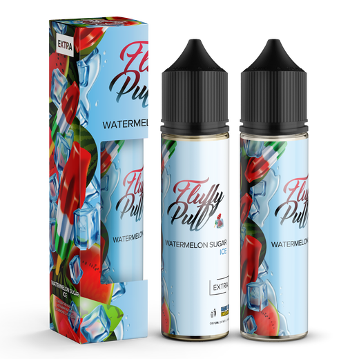 Набір Fluffy Puff без нікотину Watermelon Sugar Ice (Солодкий кавун Лід) 60 мл 0 мг