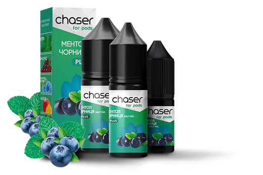 Жидкость Chaser 10 мл 60 мг со вкусом Ментола Черники (Menthol Blueberries)