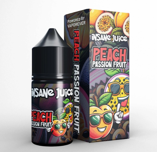 Набор солевой жидкости Insane Juice Peach Pension Fruit (Персик Маракуйя) 30 мл 50 мг