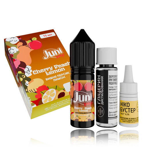 Набор Juni Mix HYBRID Cherry Peach Lemon (Вишня Персик Лимон) 15мл 65мг