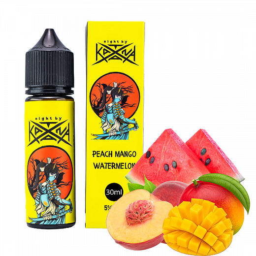 Сольова рідина Katana Peach Mango Watermelon (Персик Манго Кавун) 30 мл 50 мг