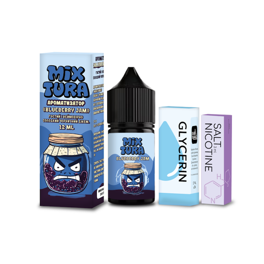 Набор солевой жидкости Mixtura Blueberry Jam (Черничный джем) 30 мл 30 мг