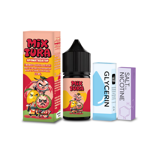 Набор солевой жидкости Mixtura Mango Guava Peach (Манго Гуава Персик) 30 мл 30 мг
