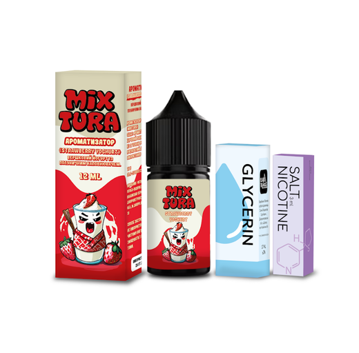 Набор солевой жидкости Mixtura Strawberry Yoghurt (Клубничный йогурт) 30 мл 30 мг