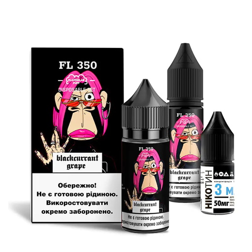 Набір сольової рідини Flavorlab FL350 Blackcurrant Grape (Чорна смородина Виноград) 30 мл 65 мг