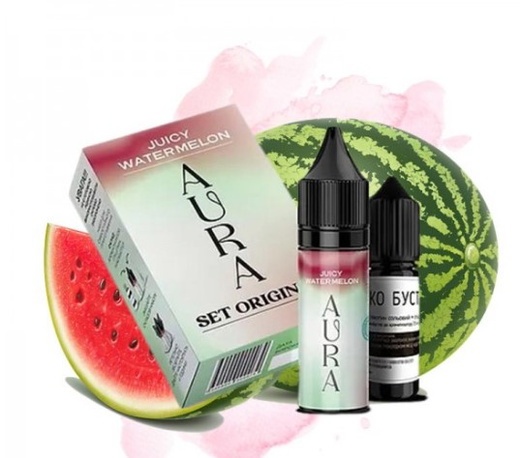 Набор солевой жидкости Aura Original Juicy Watermelon (Арбуз) 15 мл 30 мг