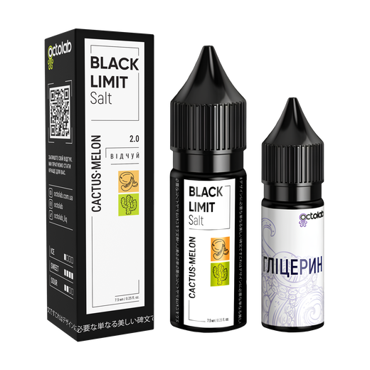 Набір сольової рідини Octobar Black Limit Cactus Melon (Кактус Диня) 15 мл 50 мг