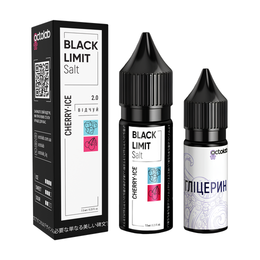 Набор солевой жидкости Octobar Black Limit Cherry Ice (Вишня Лед) 15 мл 65 мг