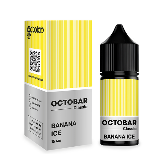Набор солевой жидкости Octobar Classic Banana Ice (Банан Лед) 30 мл 50 мг