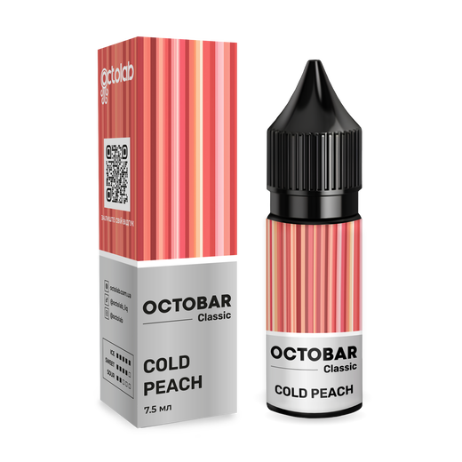 Набор солевой жидкости Octobar Classic Cold Peach (Персик Лед) 15 мл 50 мг