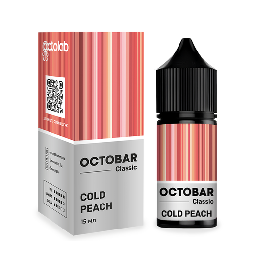 Набор солевой жидкости Octobar Classic Cold Peach (Персик Лед) 30 мл 50 мг