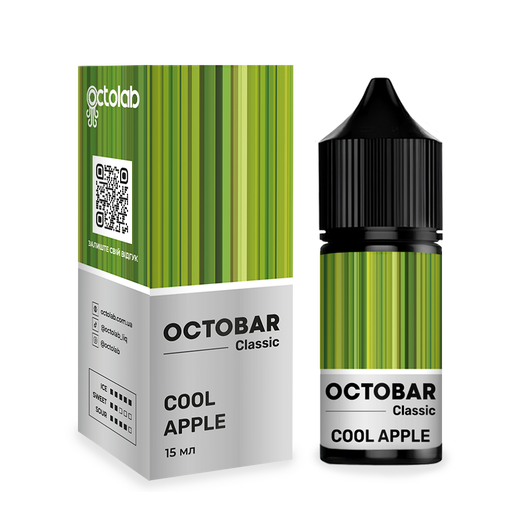 Набор солевой жидкости Octobar Classic Cool Apple (Яблоко Лед) 30 мл 50 мг