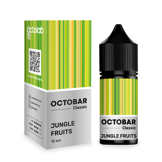 Набор солевой жидкости Octobar Classic Jungle Fruits (Маракуйя Папайя Лед) 30 мл 50 мг