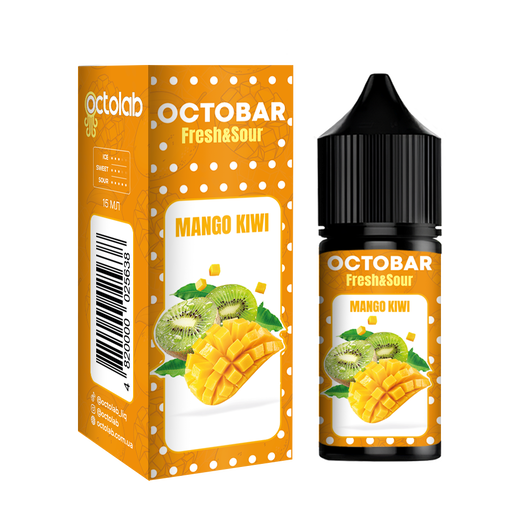 Набор солевой жидкости Octobar Fresh & Sour Mango Kiwi (Манго Киви) 30 мл 50 мг