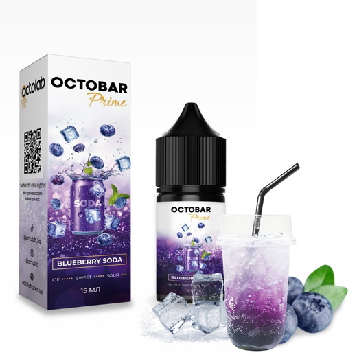 Набор Octobar Prime Blueberry Soda (Черничная газировка) 30 мл 50 мг