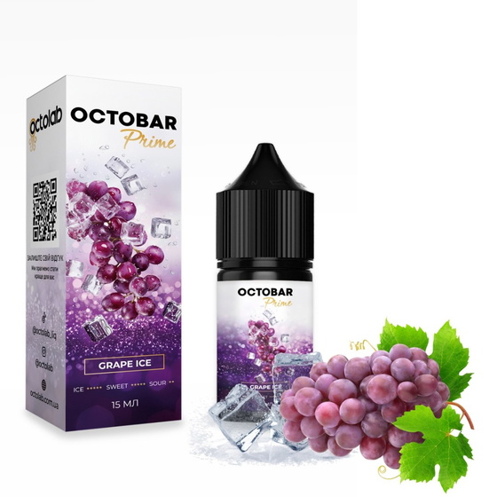 Набор солевой жидкости Octobar Prime Grape Ice (Виноградный лед) 30 мл 50 мг