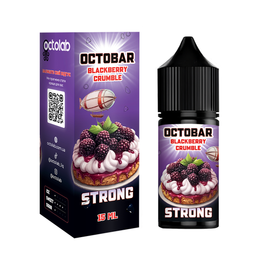 Набір сольової рідини Octobar Strong Blackberry Crumble (Чорничний пиріг) 30 мл 50 мг