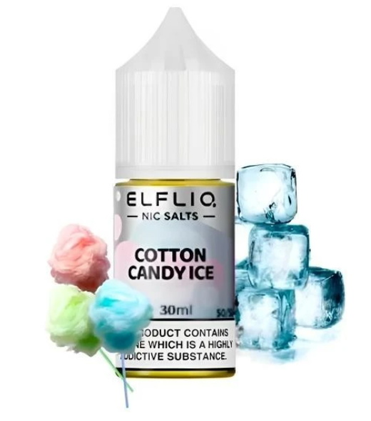 Рідина ELFLIQ Cotton Candy Ice (Цукрова вата Лід) 30 мл 50 мг