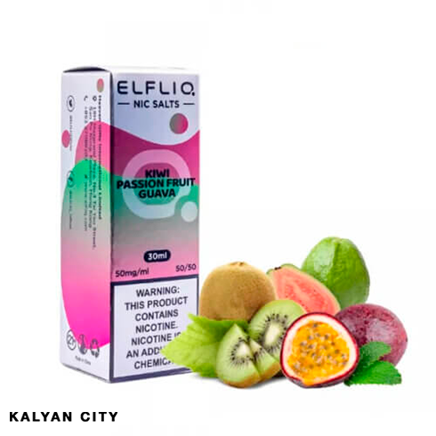 Жидкость ELFLIQ Kiwi Passion Fruit Guava (Киви Маракуйя Гуава) 30 мл 30 мг