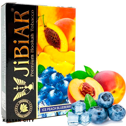 Тютюн JIBIAR Ice Peach Blueberry (Лід Персик Чорниця) 50 г