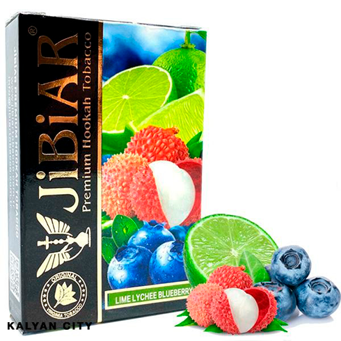 Тютюн JIBIAR Lime Lychee Blueberry (Лайм Лічі Чорниця) 50 г