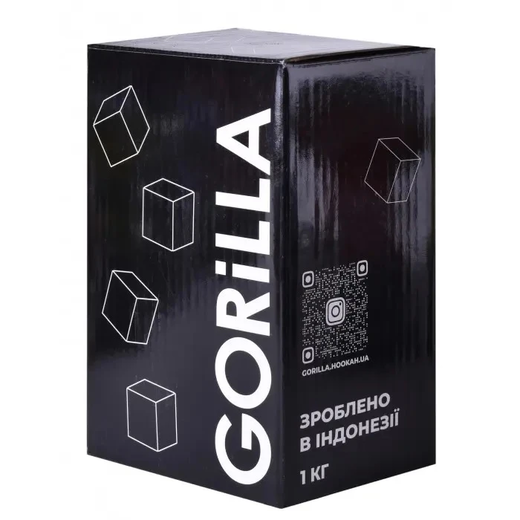 Кокосове вугілля для кальяну Gorilla, 1 кг