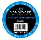 Котушка спіралі Vandy Vape Superfine MTL Fused Clapton Wire SS316L (30ga)