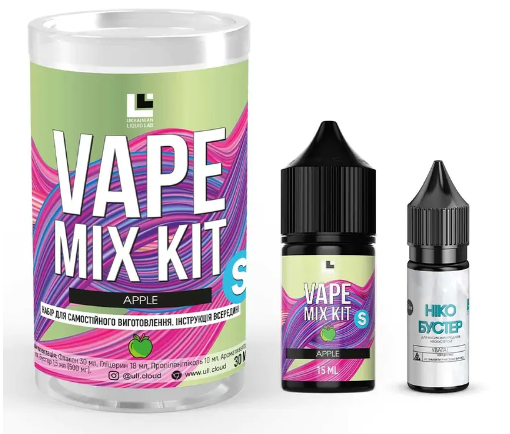 Набор солевой жидкости Vape Mix Kit Apple (Яблоко) 30 мл 50 мг