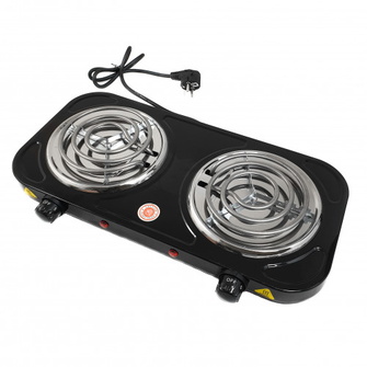 Електроплита HOT PLATE двухконфорна 2000w чорна