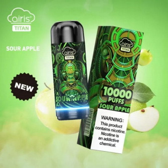 Одноразка Airis Titan 10000 Sour apple (Кислое яблоко)