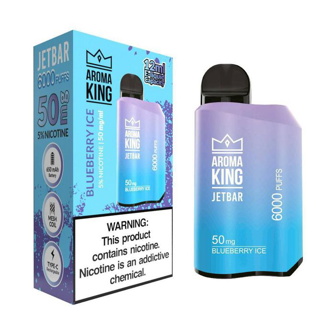 Одноразовий POD Aroma King JetBar 6000 Blueberry Ice 5% (Чорниця з льодом)