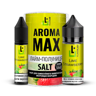 Набор Aroma MAX без никотина Lime Strawberry (Лайм Клубника) 30мл