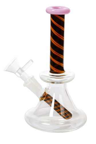 Бонг стеклянный Amsterdam Limited Edition Mixed Bubbler Red Black (Красно-черный)