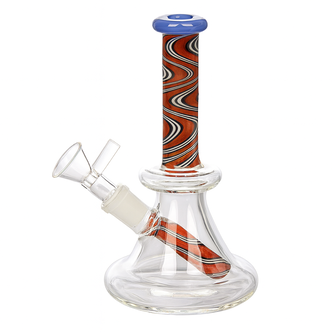 Бонг стеклянный Amsterdam Limited Edition Mixed Bubbler Red White (Красно-белый)