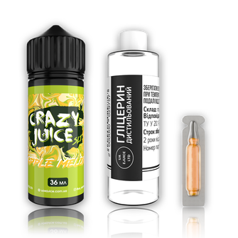 Набор органической жидкости Crazy Juice Apple Melon (Яблоко Дыня) 120 мл 3 мг