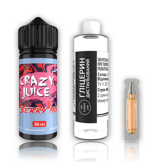 Набор органической жидкости Crazy Juice Berry Mix (Ягодный микс) 120 мл 3 мг