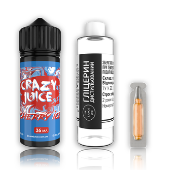 Набор органической жидкости Crazy Juice Cherry Ice (Вишня Лед) 120 мл 3 мг