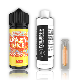 Набор органической жидкости Crazy Juice Mango Ice (Манго Лед) 120 мл 3 мг