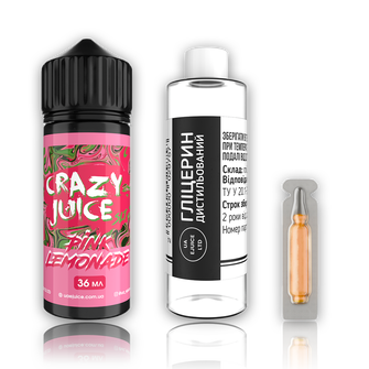 Набор органической жидкости Crazy Juice Pink Lemonade (Розовый лимонад) 120 мл 3 мг