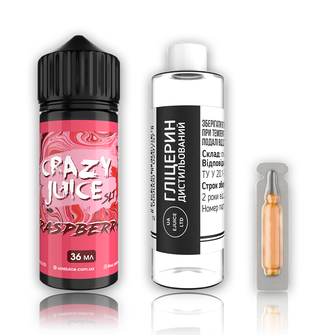 Набор органической жидкости Crazy Juice Raspberry (Малина) 120 мл 3 мг