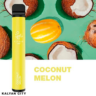 Одноразова електронна сигарета ELF BAR Акциз Melon Coconut (Диня Кокос) 800 puff