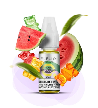 Солевая жидкость Elf Liq 10 мл 50 мг Sour Watermelon Gummy (Кислый Арбуз Мармелад)