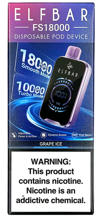 Elf Bar FS18000 Grape ice (Виноград Лід)